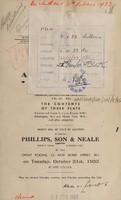 view Sales catalogue: Phillips, Son and Neale