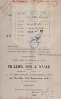 view Sales catalogue: Phillips, Son and Neale