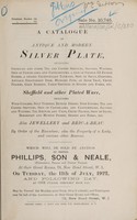 view Sales catalogue: Phillips, Son and Neale