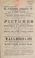 view Sales catalogue: Bonham & Sons