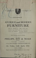 view Sales catalogue: Phillips, Son and Neale