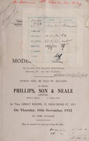 view Sales catalogues: Phillips, Son and Neale