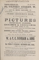 view Sales catalogue: Bonham & Sons