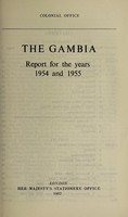 view Report on the Gambia / Colonial Office.