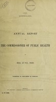 view Annual report of the Commissioner of Public Health to 30th June, 1929 / Queensland.