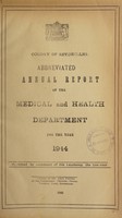 view Annual report of the Medical and Health Department / Colony of Seychelles.