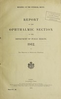 view Annual report on the ophthalmic section.