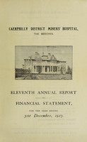 view Annual report and financial statement : 1927 / Caerphilly District Miners' Hospital.