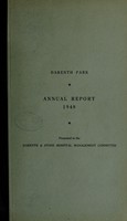 view Annual report : presented to the Darenth & Stone Hospital Management Committee : 1948 / Darenth Park Hospital.