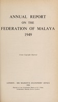 view Annual report on the Malayan Union.