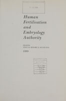 view Annual report : 1999 ann. rep. accts / Human Fertilisation & Embryology Authority.