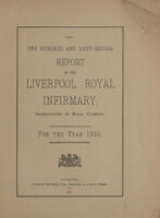 view Annual report, Liverpool Royal Infirmary.