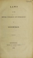 view Laws of the Royal College of Surgeons of Edinburgh.