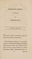 view Dissertatio medica inauguralis, de pneumonia ... / Eruditorum examini subjicit S. Hemphill.