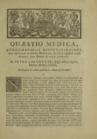view Quaestio medica. ... An faustum sit omen qualibet in amaurosi periodus? / [Jean François Achille Lalouette].