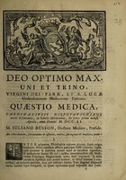 view Quaestio medica ... An cibus deterior, sed jucundus & assuetus, meliori, sed ingrato & inassueto, potior? / [Louis-Anne Lavirotte].