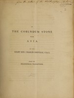 view On the corundum stone from Asia / [Charles Francis Greville].