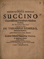 view Dissertationem medicam de succino ... / submittit G.W. Blumenberg [sic].