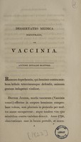 view Dissertatio medica inauguralis, de vaccinia / [Donald M'Intosh].