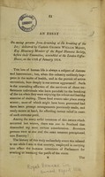 view An essay on saving persons from drowning at the breaking of the ice ; delivered ... on the 19th of January 1814 / [George William Manby].