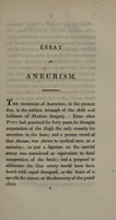 view A probationary essay on aneurism : submitted, ... to the examination of the Royal College of Surgeons of Edinburgh, ... / by Alexander Macaulay.