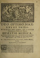 view Quaestio medica ... An praeter genitalia sexus inter se discrepent? / [Edmond Thomas Moreau].