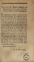 view Tableau des plantes indigènes du département de la Lys, à l'exception des arbres et des champignons / [W.F. Edwards].