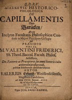 view Diaskepsis historico-philologica de capillamentis vom Barücken ... / [Valer Erfurth].