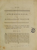 view Observation on the time of the death and place of burial of Queen Katharine Parr / [T. Nash].