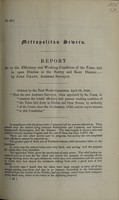 view Report on the efficiency and working conditions of the tubes laid down in open ditches since the 1st of January, 1849 / By John Grant, Assistant Surveyor. April 30th, 1849.