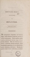 view Disputatio medica inauguralis de hepatitide / [Robert Shaw].