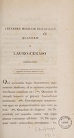 view Tentamen medicum inauguralis quaedam de lauro-ceraso complectens / [William Berthon Scott].