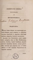 view Dissertatio medica inauguralis de dysenteria / [William Campbell].