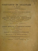 view Scriptorum de Asclepiade index. Dissertatio inauguralis / [Karl Friedrich Burdach].