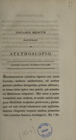 view Tentamen medicum inaugurale de stethoscopio / [John Calthrop Williams].