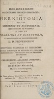 view Dissertatio inauguralis medica-chirurgica de hemiotomia / [Thaddaeus Bartusch].