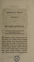 view Dissertatio medica inauguralis, de scarlatina / [James Leahy].