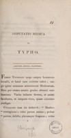 view Disputatio medica de typho / [Andrew Crawford].