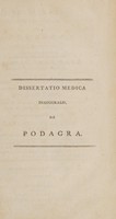 view Dissertatio medica inauguralis de podagra ... / [Charles Farrell].