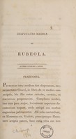 view Dissertatio medica de rubeola / [William Packwood Hodge].