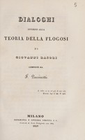 view Dialoghi intorno alla teoria della flogosi di Giovanni Rasori / [Francesco Puccinotti].
