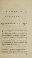 view Tentamen medicum, inaugurale, quaedam de hepate colligens ... / Eruditorum examini subjicit Robertus Lovell, de insula Barbadoe.