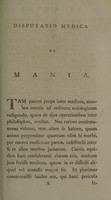 view Disputatio medica, inauguralis, de mania ... / Eruditorum examini subjicit David Stuart, Americanus.