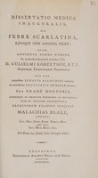 view Dissertatio medica inauguralis, de febre scarlatina, ejusque cum angina nexu ... / Eruditorum examini subjicit Malachias Blake.