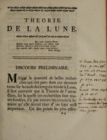 view Theorie de la lune deduite du seul principe de l'attraction reciproquement proportionelle aux quarrés des distances / par M. Clairaut.