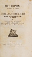 view Scritta estemporanea pel concorso alla cattedra di medicina legale, e di polizia medica nella R. Università degli studi di Catania / di Michelangelo Bonaccorsi.