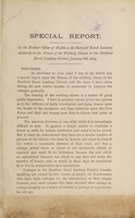 view Special report by the Medical Officer of Health to the Hertford Rural Sanitary Authority on the houses of the working classes in the Hertford Rural Sanitary District, January 6th, 1894.