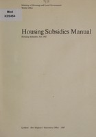 view Housing subsidies manual : (Housing Subsidies Act 1967).