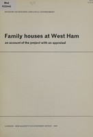 view Family houses at West Ham : an account of the project with an appraisal.