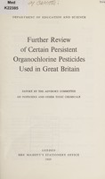view Further review of certain persistent organochlorine pesticides used in Great Britain.